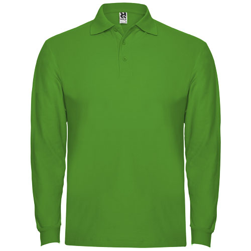 Polo manches longues Homme personnalisé 220gr Estrella ROLY Vert herbe